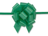 Pack of 2 Flora Satin 2.5" Pull Bows 14 Loops Choose Color and Pack Amount (Emerald Green) npKN04