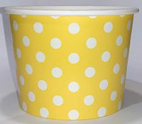 Disposable Bowls for Ice Cream Cups/Desserts Bowls/Soup Bowls - 16 oz - 50 Count (Yellow)