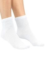 Diabetic Athletic Sock 3-Pack, Color White, Size Medium-Large