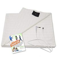 Grounding Mat,Earthing Mat Flat Sheet Earth Beds by Grounding Cotton Silver Conductive EMF Protection from Health 27in x 50in