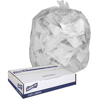 Genuine Joe 01012 Trash Can Liners, 30 Gallon.6Mil, 30-Inch x36-Inch, 250/CT, Clear