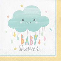 Creative Converting 331527 LUNCHEON NAPKIN, BABY SHOWER, 6.5", Multicolor