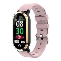 Aland T1 Bluetooth Call Reminder Fitness Tracker Sleep Monitor Sports Smart Bracelet T1 Color Screen Bluetooth Smart Bracelet Call Reminder Sports Counter Step Heart Rate Sleep Golden
