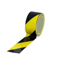UltraClean Cleanroom Hazard Warning Tape, Black and Yellow, 2" x 18 Yards