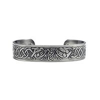Accents Kingdom Silver-Tone Phoenix Magnetic Therapy Celtic Copper Cuff Golf Bracelet