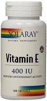 Solaray E D-Alpha Tocopherol Capsules, 100 Count