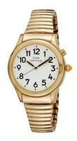 Mens Gold Tone Talking Watch Dual Voice with Alarm,Speaks The Time,Day,Date,Year