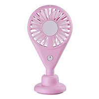 Handheld Fan Mini,DUMean Desk Fan with Color LED 2 Speed USB Rechargeable Electric Fan for Kids Camping Travel Home - Pink