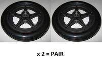 Wheels (Pair) 8" Black Rear for NOVA 348/349/40 Models - PVT-RW100