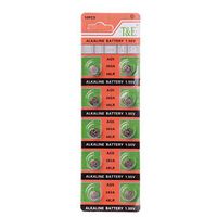 Sixsons 10PCS Button Cell Battery AG5 LR754 393 SR754 193 546 RW28 48 Battery Round Coin Cell Battery For Watch Clocks Controllers Toys Lithium Battery High Energy Density Household Battery