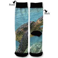 EKUIOP Socks Green Sea Turtle Funny Fashion Novelty Advanced Moisture Wicking Sock for Man Women