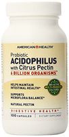 American Health Probiotic Acidophilus with Citrus Pectin - Promotes Intestinal Health, Supports Microflora Balance & Nutrient Absorption - Gluten-Free - 100 Capsules, 50 Total Servings