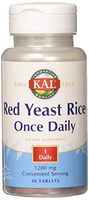 KAL® Red Yeast Rice Once Daily 1200mg. Capsules | With Unsaturated Fatty Acids, Amino Acids & Phytonutrients | Rapid Disintegration | 30 Tablets