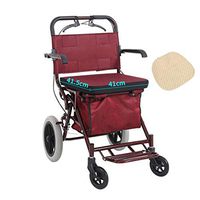 Costrov Rollators Walkers, Foldable Drive Medical Rolling Walker, Junior Rollator Walker with Seat, 4 Wheels Mobility Walking Aids, Used for Seniors Walking Shopping, Red,A