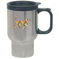 Wrapping Paper Present Cat - Travel Mug