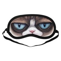 Sangkoo Fashion Unicorn Horse Sleep Mask, Cotton Material Soft Sleeping Mask Adjustable Head Strap for Men/Women/Kids (Cat Eyes)