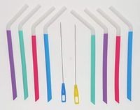Straws Drinking Reusable Silicone Pack of 10 Pieces - Includes 8 Pieces Bent Straws and 2 Reuseble Straw Cleaner Brushes Colors Vary - FDA Approved Metal Straws for Tumblers, Water Bottles, Mason Jars