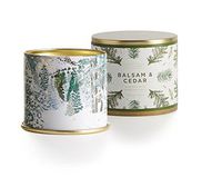 Illume Balsam and Cedar Large Tin Candle, 11.8 Ounces