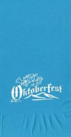 25 Turquoise Oktoberfest Dinner Hand Towels Paper Napkins with a White Color Oktoberfest Brewmeister Logo