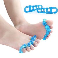 5 Holes Toe Separators, Toe Separator Toe Spacer Stretcher Nail Polish Manicure Overlapping Toe Hammer Toe Bunion Pain Relief Toe Chain Splitter, for Yoga/Pedicure/Running Toe Straightener