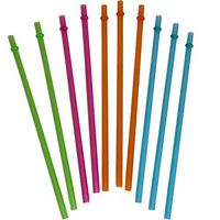 Bosrahl Reusable Plastic Straws, Assorted Colors, Pack of 50