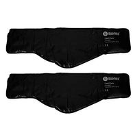 BodyMed Heavy Duty Black Urethane Cold Packs – Reusable Flexible Ice Pack for Injuries – Neck and Shoulder Ice Pack Flexible – Set of Two – Neck Contour, 23-inch Long