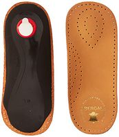 Bergal Perfect Plus Elegant Unisex 3/4 Leather Ultra Light Insole, Black, USW9/ EU40 Large US
