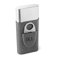 Personalized Cigar Holder - Gray (3Initials)