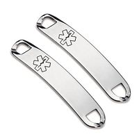 LF Custom Stainless Steel ID Tag for Medical Jewelry,Personalized Medical Shoe ID Tags,Name SOS ICE Emergency Customized Medical Alert Tags Fitness Running Shoes Tag for Teen Adult Runners