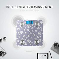 Bluetooth Bath Scales Digital Retro Cartoon Cute Childlike Dog Bone Weight Scales Body Fat Composition Monitor Analyzer with Smartphone App for Body Management-396lbs