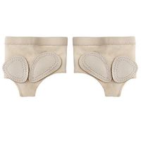 IEFIEL 1 Pair Forefoot Cushion Cover Paw Toe Foot Sleeve for Ballet Dance Beige S
