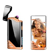 Custom Personalized Photo Image Lighter Windproof Lighter Rechargeable USB Lighter Electric Lighter Father's Day Christmas Gift