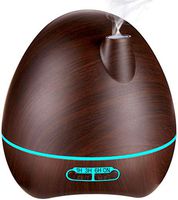 YJY 300mL Aromatherapy Essential Oil Diffuser,Ultrasonic 10 Hours Cool Mist Humidifiers,Waterless Auto Shut-off Timer 7 Color LED Lights for Home Office Baby SPA(Deep Wood Grain)