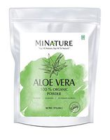 100% Organic Aloe Vera Powder USDA CERTIFIED by mi nature - 8 OZ / 227 g / 1/2 lb | Aloe Barbadensis | Vegan | Non GMO