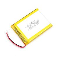 AKZYTUE 3.7V 2000mAh 545163 Lipo Battery Rechargeable Lithium Polymer ion Battery Pack with JST Connector