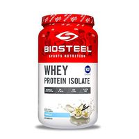 BioSteel Whey Protein Isolate, Grass Fed, Stevia Sweetened, Non GMO, Gluten Free, Soy Free, Antibiotic and Hormone Free, Vanilla, 816 Gram