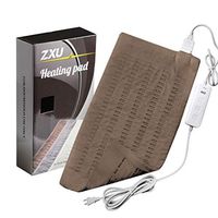 ZXU Electric Heating Pad with Fast Heating Technology for Back/Neck/Arm/Abdomen/Shoulder Pain and Cramps Relief, Hot Heated Pad with Moist & Dry Heat Therapy, Auto Shut Off[12"x24"]
