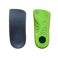 HEALLILY Arch Support Half Insoles Flat Feet Shoes Pads XO Leg Correction Orthotic Insoles for Women Men Size L (Green)