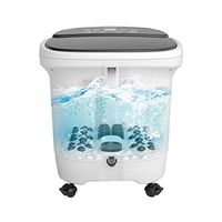 Foot Massagers Foot Bath Automatic Massage Footbath Household Electric Foam Basin Massage Heated deep Barrel Suitable for Sending Loved Ones Massage Tools (Color : White, Size : 42.939.545.2cm)