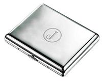 Personalized Visol Mirror Polished Chrome 20 Cigarette Case - Free Engraving (Single Initial)