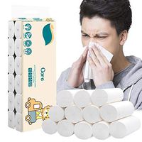 Luixxuer 12 Rolls Paper Towels, Soft Toilet Paper Household Four-Layer Paper Towels Soft, Toilet Paper Wet Water, Household Cleaning Supplies for Babies and Adults