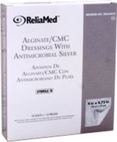 ReliaMed 10012538 Reinforced Silver Alginate/CMC Dressings, Box of 10
