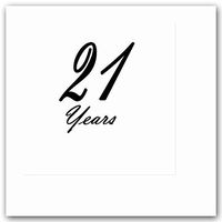 21 Years Classy Black Beverage Napkin (16 CT) by Partypro