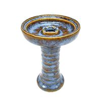 Hookah Bowl Ceramic - Shisha Charcoal Holder Hookah Head Shisha Tobacco Bowl Accessories (Blue)