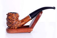Maple Faux Wood Pipe Carved Rustic Design Faux Wooden Tobacco Smoking Pipe