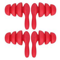 HEALLILY 2 Pairs Silicone Ear Plugs Anti Noise Waterproof Swimming Earplugs for Sleeping Snoring Swimming Work Travel Play Drum Red