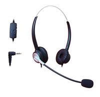 Comdio 2.5mm Call Center Headset Headphone with Mic + Volume Mute Controls for Panasonic KX-NT136 KX-NT343 KX-NT346 KX-NT366 KX-T7603 IP Telephone and Cordless Phones with 2.5mm Headset Jack (H403VP4)