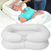 YOYORI Portable Inflatable Shampoo Basin for Bedside and in Bed Hair Washing, Hair Cuts and Hair Coloring for The Elderly, Disabled, Bedridden and Handicapped (White)