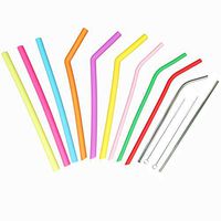 Food Grade Straws Suit Reusable Silicone Straws and Stainless Steel Straws Suit for 30 Ounce Food Grade 9 Straws Silicone Straws and 2 Stainless Steel Straws and 2 Brushes