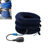 Carejoy Cervical Neck Back Traction Neck Head Stretcher Pillow Support Air Cushion Inflatable Pain Relief Collar